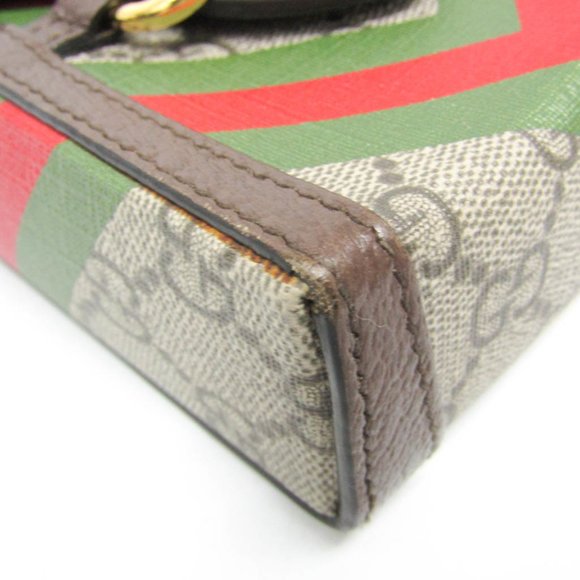 GUCCI GG Supreme Leather Shoulder Bag Beige/Brown/Green/Red - Picture 5 of 13